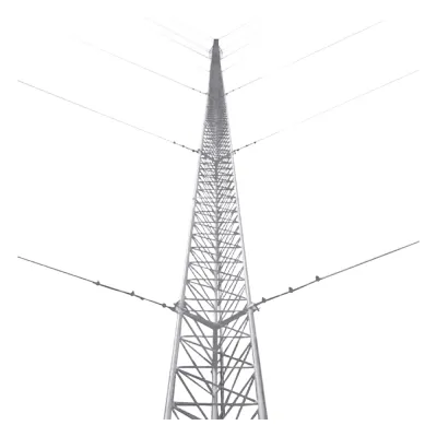 Kit de Torre Arriostrada de Piso de 9 m Altura con Tramo STZ35G Galvanizada por Inmersión en Caliente (No incluye retenida).