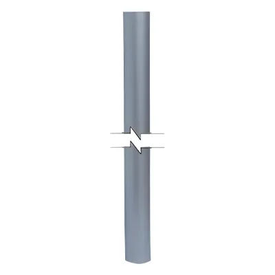 Mástil de Aluminio de 2" cal. 18 de 3 Metros de Longitud.