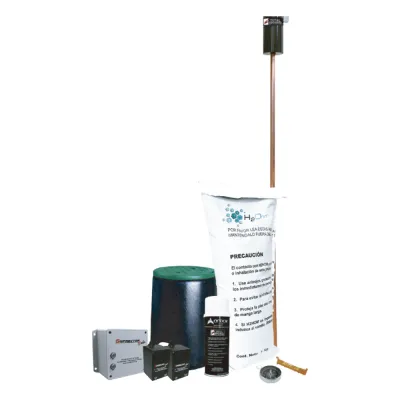 Kit de tierra física (VARIGROUND) con supresor de pico (SOHO) y accesorios de instalación.,