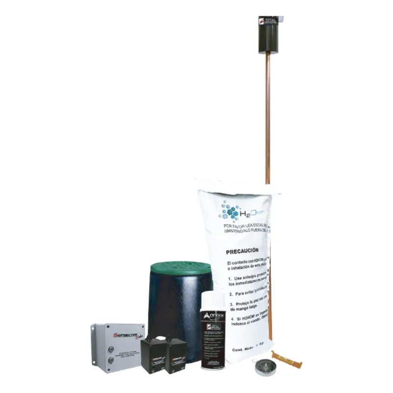 Kit de tierra física (VARIGROUND) con supresor de pico (SOHO) y accesorios de instalación.,