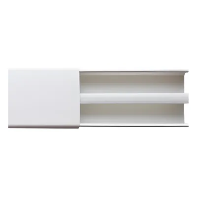 Canaleta blanca dos vías, de PVC auto extinguible, 48 x 16 x tramo 2.5m (6101-01250)