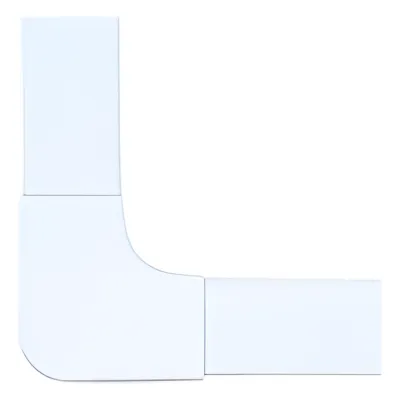 Sección en "L" color blanco de PVC auto extinguible, para canaleta PT48 (6130-01002)