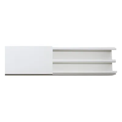 Canaleta en color blanco de PVC auto extinguible, 35 x 17, tramo de 2.5m (5301-01250)