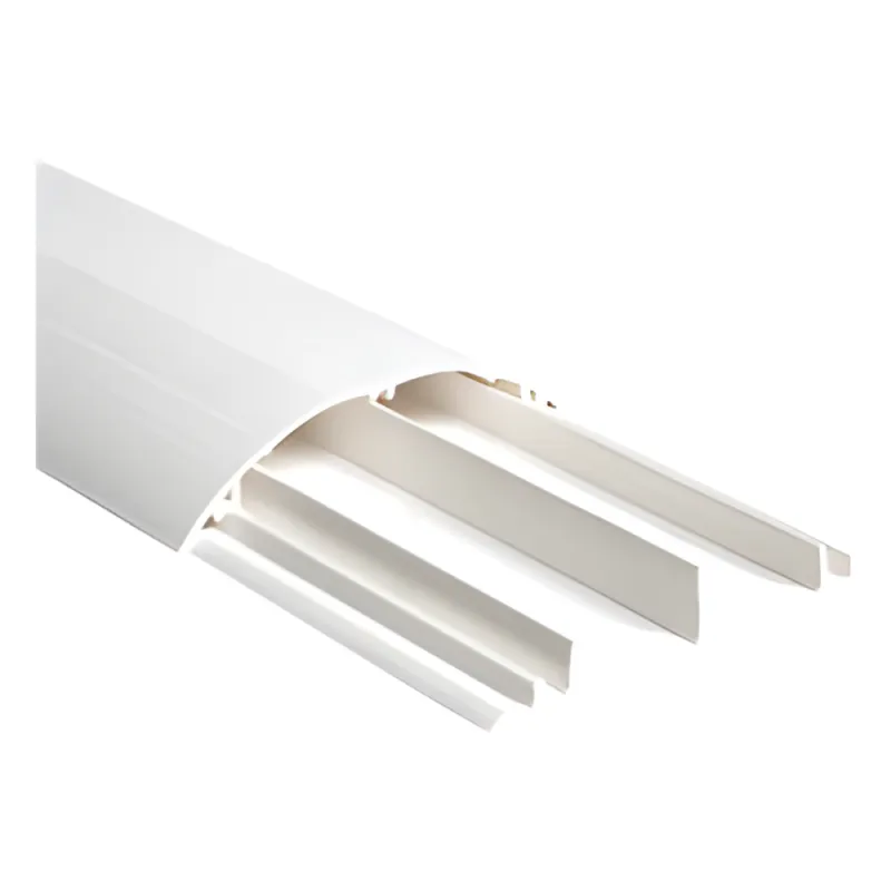 Ducto media caña color blanco de dos vias, de PVC auto extinguible, 90.5 x 19.7 x 1220mm (9400-01250)