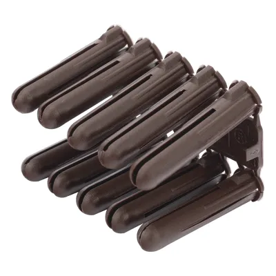 Taquete cafe 5/16" para tornillo 10mm x 1 3/4" (100pzs) (1104-04100)