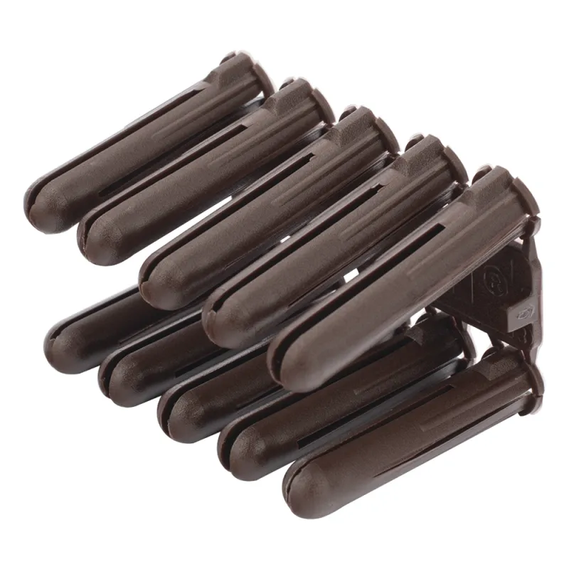 Taquete cafe 5/16" para tornillo 10mm x 1 3/4" (100pzs) (1104-04100)