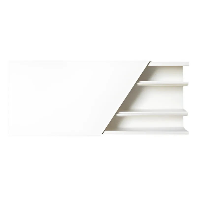 Canaleta color blanco de 3 vías, de PVC auto extinguible, 60 x 25 x tramo 2.5m (5401-01250)