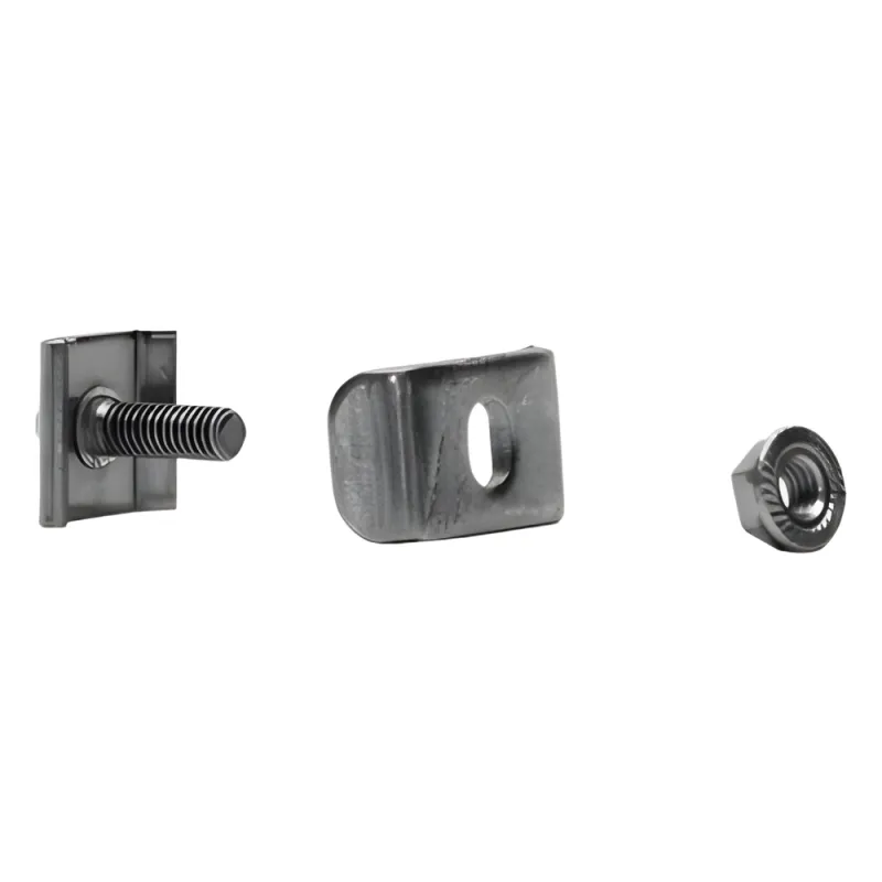 Kit 2 para unir tramos de charola, clema mediana, mas tornillo encastardo, con acabado Electro Zinc