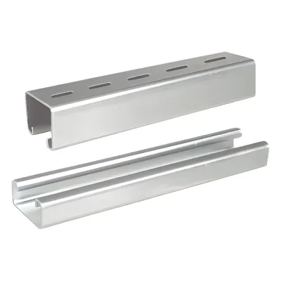 Unicanal liso 4x4, 3000 mm, acabado ElectroZinc