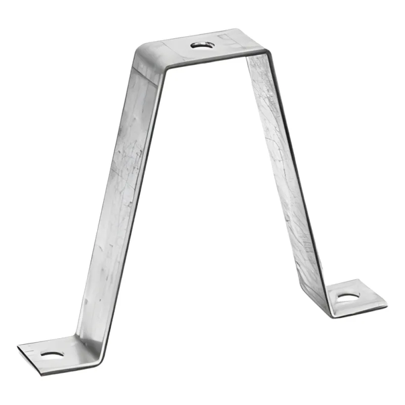 Soporte doble para sujetador universal, ideal para instalación en techo, con acabado Electro Zinc para varilla de 1/4 y 5/16