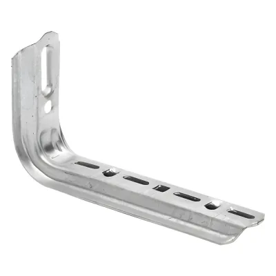Ménsula omega tipo L inteligente, 310 mm de ancho, con acabado Electro Zinc