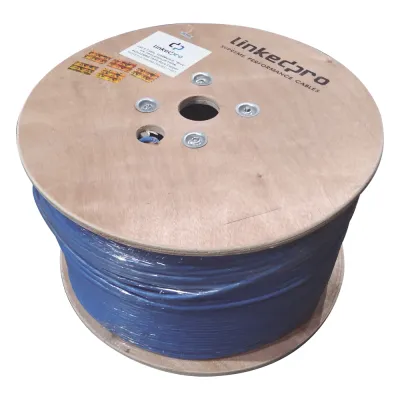 Bobina de 1000 Metros (3280.84 Pies) Cable Cat6+ Calibre 23 Alto Desempeño, ETL, UL, Color Azul, Super Flexible, de 1000 Metros (3280.84 Pies), para Aplicaciones de CCTV, Video HD, y Redes de Datos