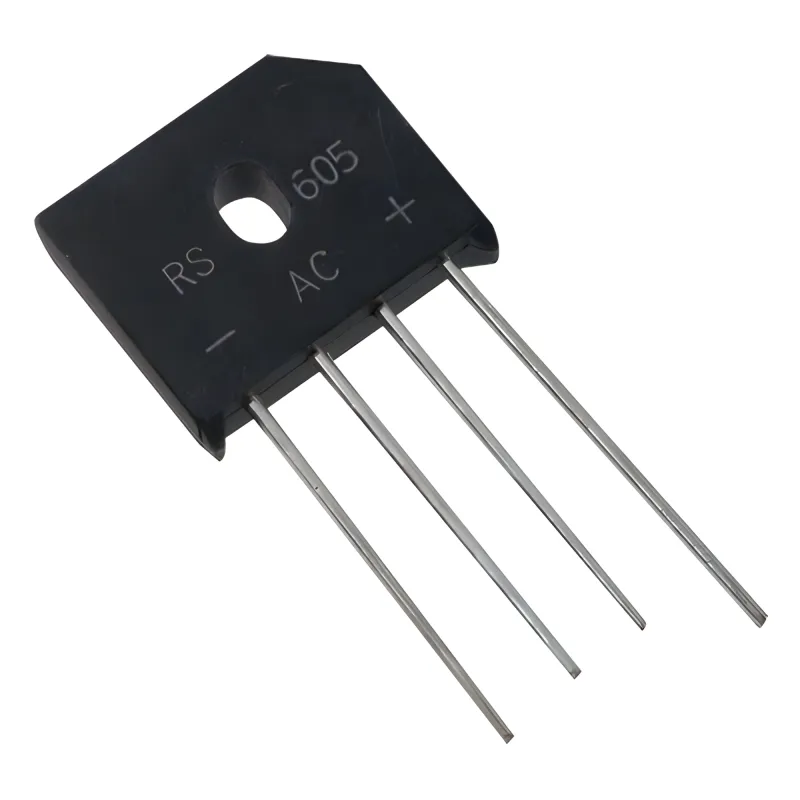 Puente Rectificador en Línea de 6 Amp., 600 PIV, Silicio, 420 RMS.