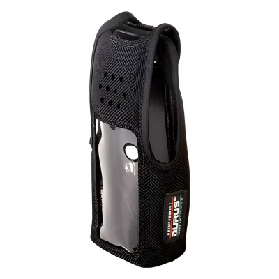 Funda de Nylon, lazo-cinto, capuchón con broches para botones y amplio visor frontal para NX-410K2 y NX-411K2.
