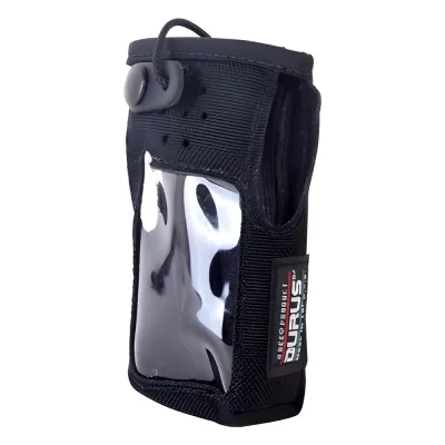 Funda reforzada de Nylon, clip metálico en cinto, correa de broche y visor frontal / IC-F1000T/09 o IC-F2000T/09.