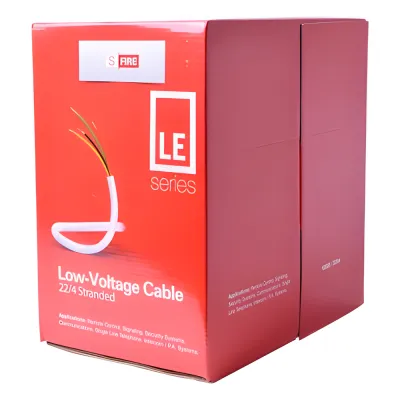 Bobina de 305 m (1000 ft) / Cable para Alarma 4x22 AWG / CCA / Blanco