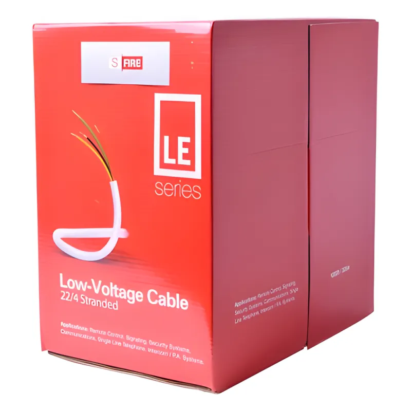Bobina de 305 m (1000 ft) / Cable para Alarma 4x22 AWG / CCA / Blanco