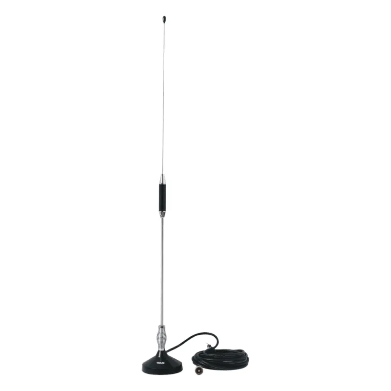 Antena Móvil para Rango de Frecuencia de Banda Civil (CB) 26.960 - 27.400 MHz.