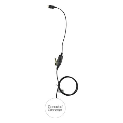 Micrófono de 1 cable serie LOC para Hytera PD770, PD782, PD706, PD786 puro cable con conector para radio, Requiere auricular de la Serie LOC.