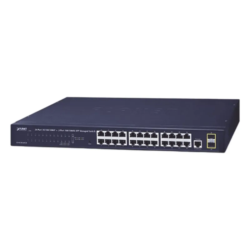 Switch Administrable Capa 2 de 24 Puertos Gigabit 10/100/1000T, 2 Puertos SFP 100/1000X , Cuenta con una Interfaz de Consola