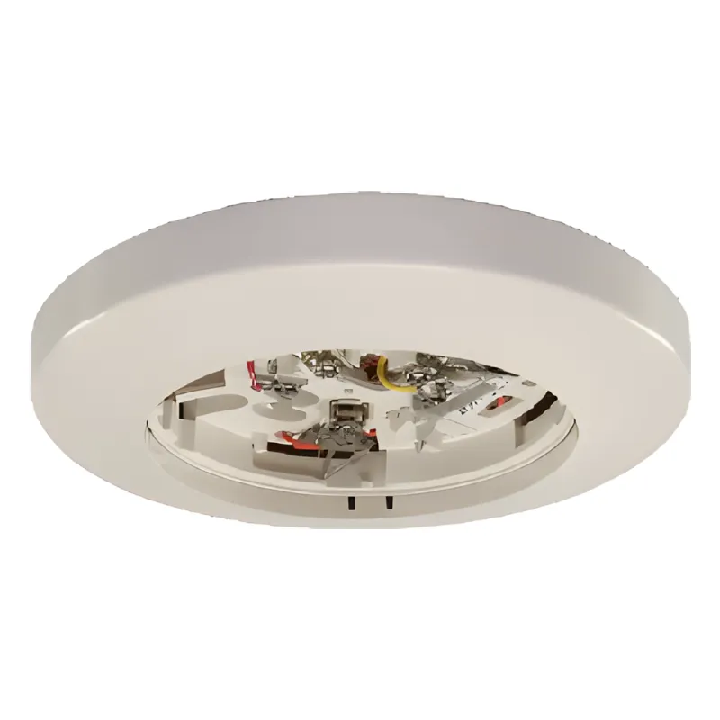 Base enchufable para detectores de humo fotoeléctrico e iónico serie 2151/1151, 4 hilos, con relé auxiliar y salida para anunciador remoto