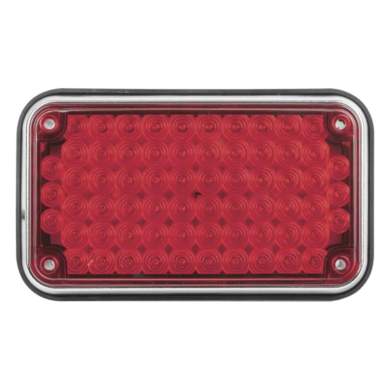 Luz de Advertencia de 6X4", Color Rojo, Ideal para Ambulancias