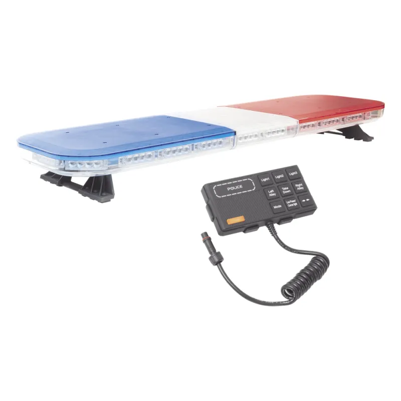 Barra de luces de 47" rojo/azul, 88 LED, con control de tráfico en color rojo/azul, ideal para equipar unidades de seguridad pública