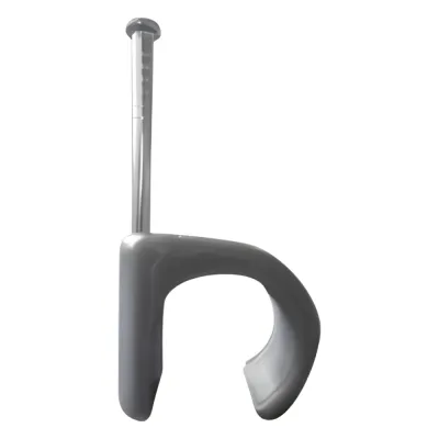 Grapa para cable redondo de 14mm color gris (100pzs) (3105-00100)