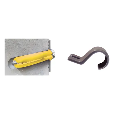 Kit de 20 grapas, 20 taquetes y 20 tornillos para sujetar conductores redondos o tubo en muro (2102-07240)