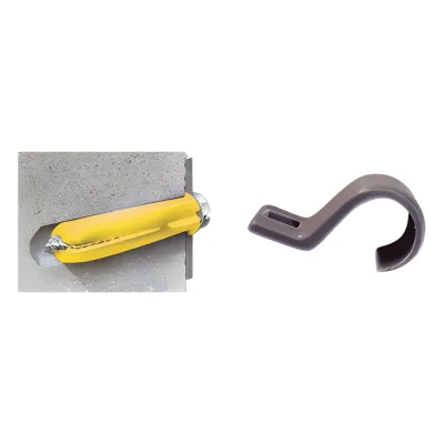 Kit de 12 grapas, 12 taquetes y 12 tornillos para sujetar conductores redondos o tubo en muro (2103-07240)