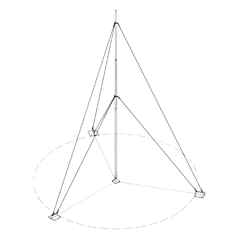 Kit con Mástil Telescópico de 9 m con Accesorios de Instalación (No incluye retenida).
