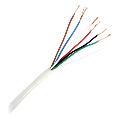 Bobina de 305 Metros (1000 Pies) / 6 x 22 AWG / Cable de Cobre / Tipo CMR / Para Interior / Para Aplicaciones de Control de Accesos / Alarmas de Intrusión / Automatización / Interfonos y TV Porteros