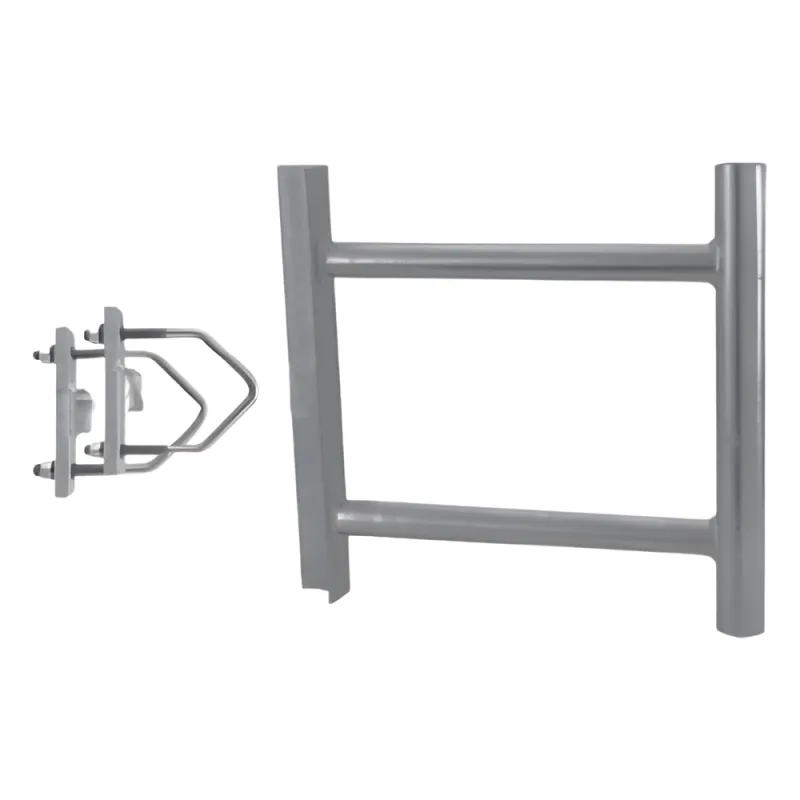 Montaje de Soporte Lateral en Forma de H para Instalar Antenas Colineales de Fibra de Vidrio a una Separación de 38 cm. de la Torre.