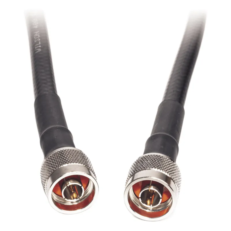 Jumper Coaxial con Cable Wilson-400 | Conector N Macho en los Extremos | 60 Centímetros (23.62 Pulgadas) de Longitud