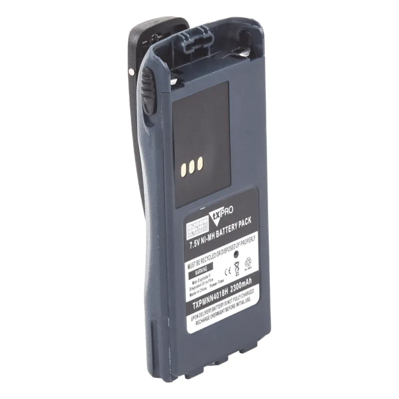 Batería de Ni-MH, 2300mAh para radios PRO-3150/ CT150/ 250/ 450/ P040/ 080/ 885/ GP308, Clip incluido
