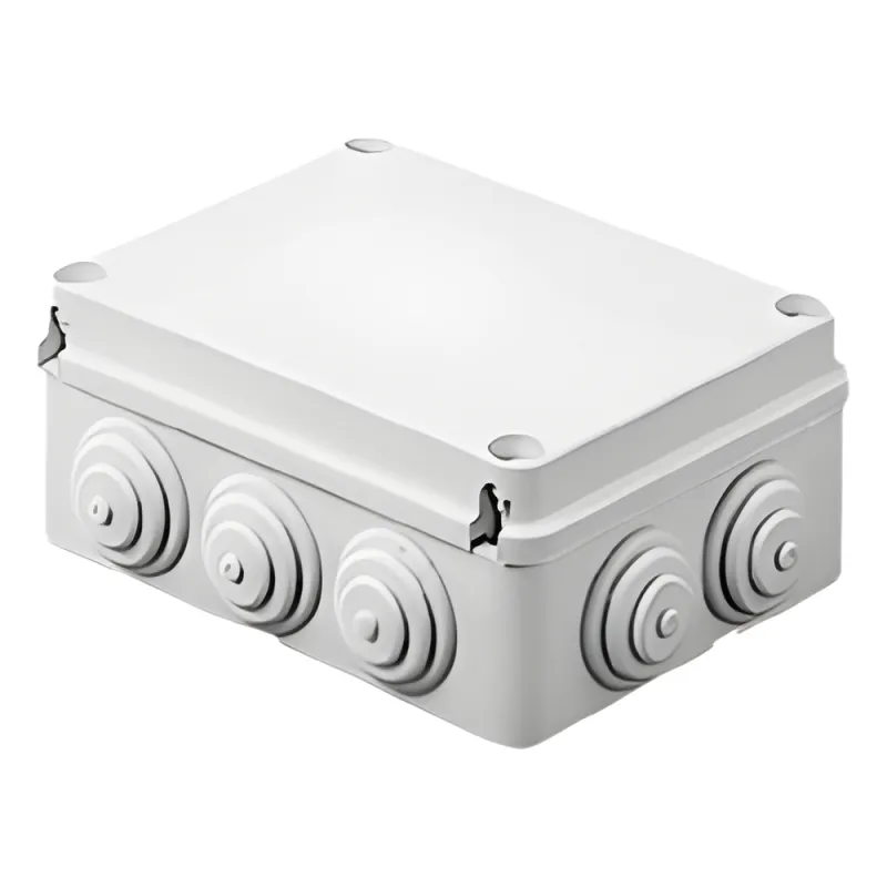 Caja Estanca de PVC Para Derivación y Conexión, 14 Entradas, Tapa Atornillada, 460x380x120 mm (Área interna, Uso Exterior IP55, Material que no Propaga el Fuego y Libre de Hálogenos