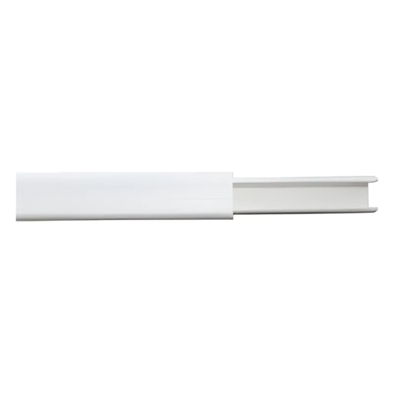 Canaleta color blanco de PVC auto extinguible, de una via, 12 x 8 tramo 2m. (5001-01253)