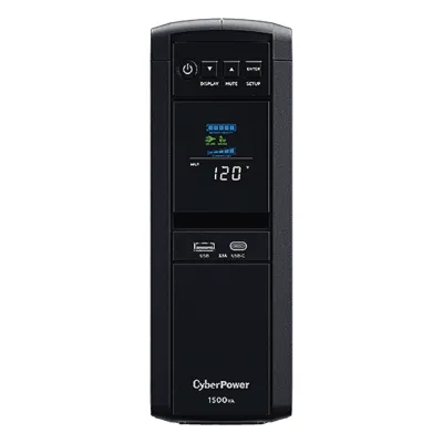 UPS de 1500 VA/900 W, Topología Línea Interactiva, Entrada 120 Vca NEMA 5-15P, Onda Senoidal Pura, Tipo Torre, Con 10 Tomas NEMA 5-15R