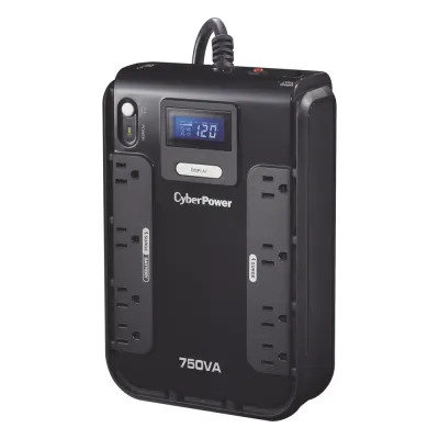 UPS de 750 VA/420 W, Topología Standby, Entrada 120 Vca NEMA 5-15P, Tipo Gabinete Compacto, Con 8 Tomas NEMA 5-15R