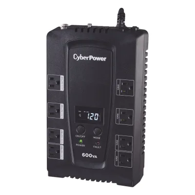 UPS de 600 VA/340 W, Topología Standby, Entrada 120 Vca NEMA 5-15P, Tipo Gabinete Compacto, Con 8 Tomas NEMA 5-15R