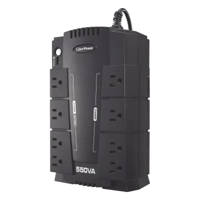 UPS de 550 VA/330 W, Topología Standby, Entrada 120 Vca NEMA 5-15P, Tipo Gabinete Compacto, Con 8 Tomas NEMA 5-15R