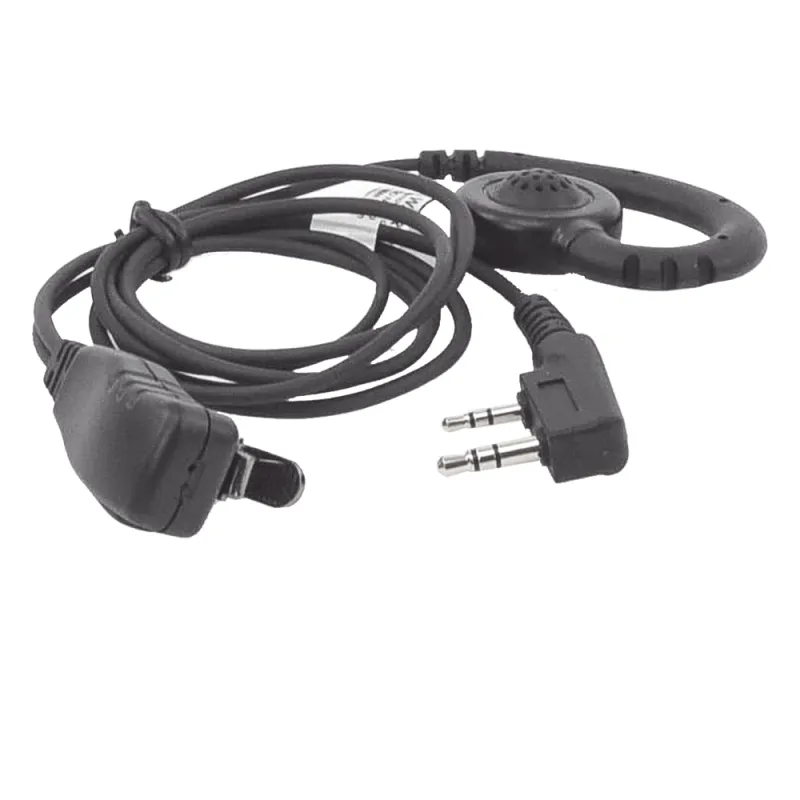 Micrófono de solapa con audífono ajustable al oído para KENWOOD TK3230/3000/3402/3312/3360/3170,NX240/340/220/320/420, TKD240/340