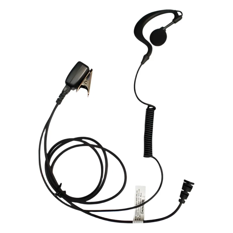 Micrófono de solapa con auriculares de gancho en forma de G para radios VX160/231/180/210/400