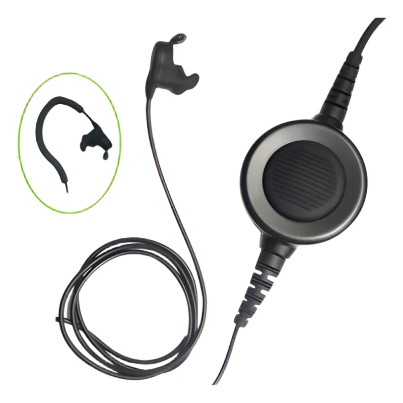 Micrófono audífono interconstruido en auricular con PTT grande para KENWOOD Serie 80/90/140/180/NX200/410