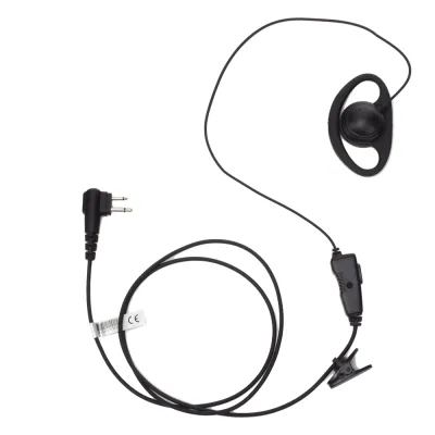 Micrófono de solapa con gancho auricular en forma de D para radios GP300/SP50/P1225/PRO315/MAGONE/EP450/EP350