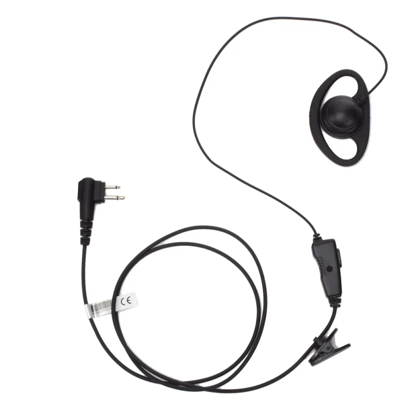 Micrófono de solapa con gancho auricular en forma de D para radios GP300/SP50/P1225/PRO315/MAGONE/EP450/EP350