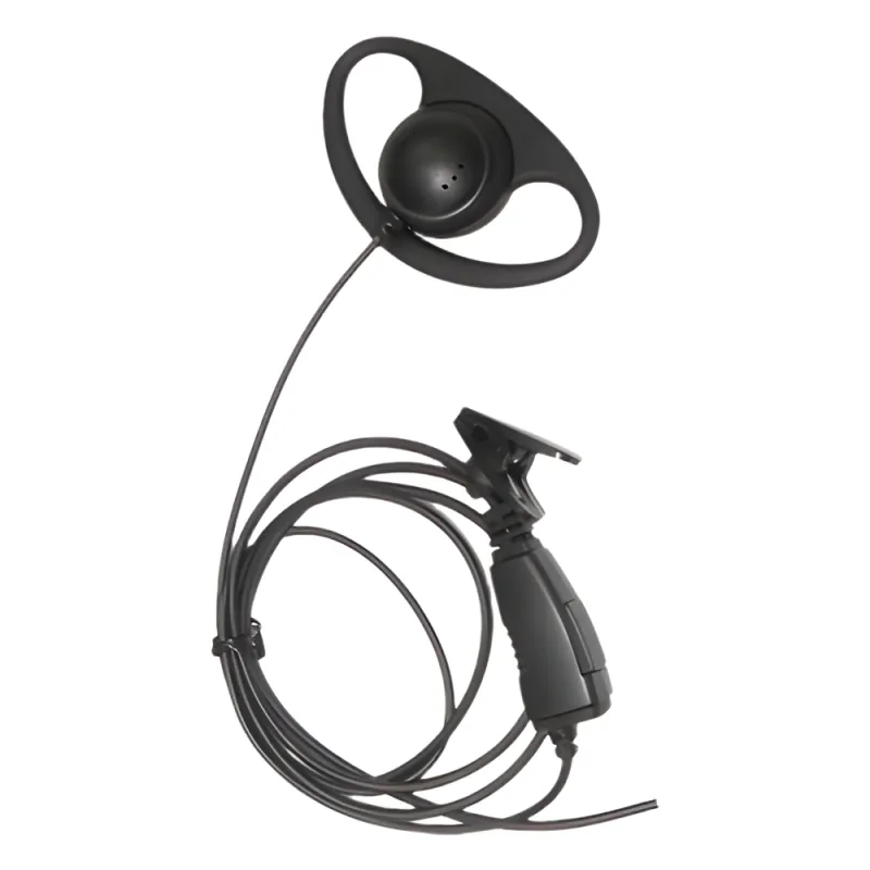 Micrófono de solapa con gancho auricular en forma de D para radios XPR6500/XPR6550/DGP4150/DGP6150