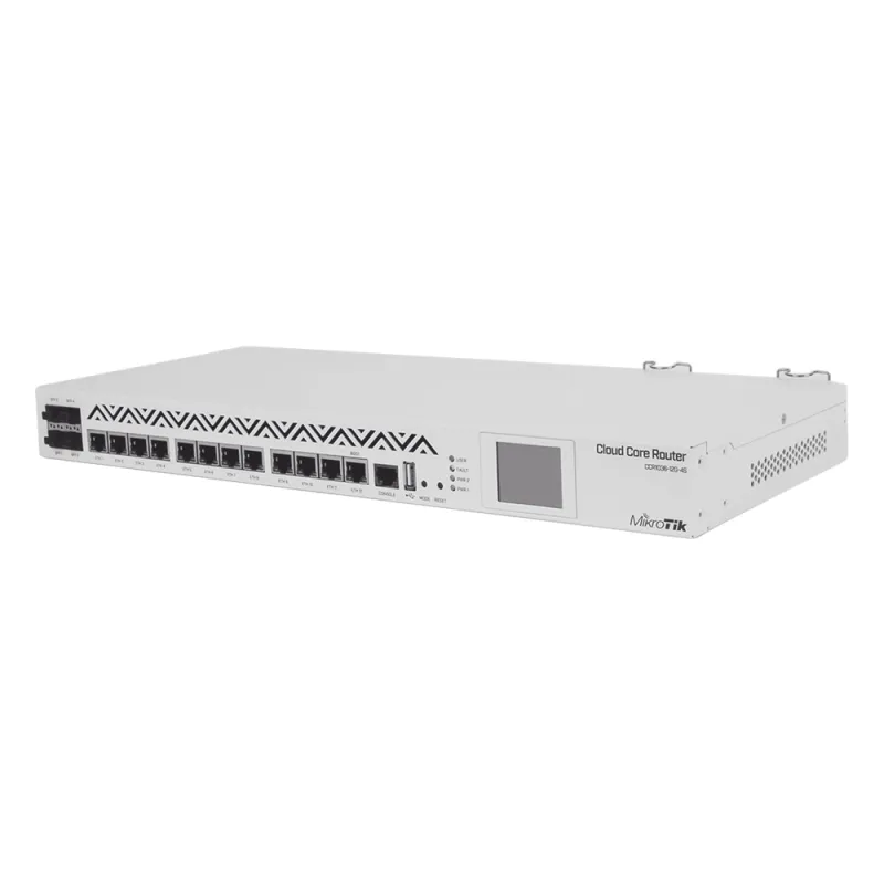 Cloud Core Router, CPU 36 Núcleos, Througput 16Gbps / 24Mpps, 12 Puertos Gigabit Ethernet, 4 Puertos SFP y 4 GB de memoria, Ideal para IPsec
