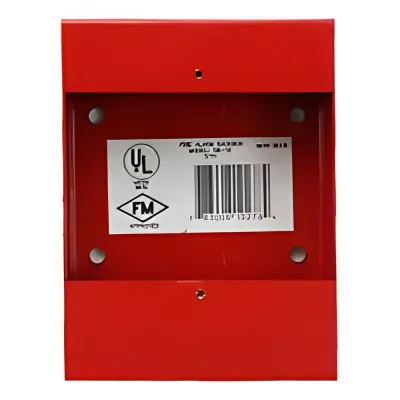 Caja de montaje superficial para estación manual de alarma direccionable Fire-Lite BG-10LX y BG-12LX