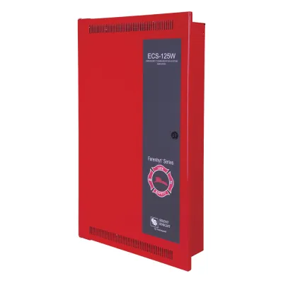 Amplificador Inteligente de 125 Watts para Sistema de Evacuación por Voz, con Fuente de Alimentación y Respaldo de Batería